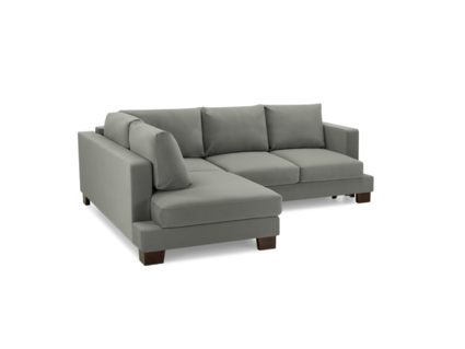 Диван Фиеста Мебель Дрезден угловой (малый) велюр Vivaldi 07 серый