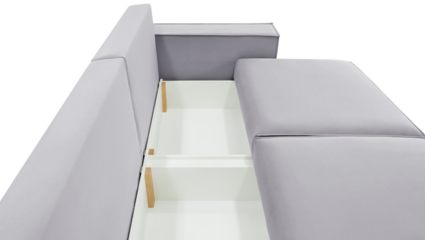 Диван Фиеста Мебель Софт 2 велюр Velutto 10 светло-серый Длина 252 см