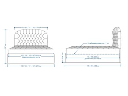 Кровать Lonax Венеция велюр Dolly-2 180х190