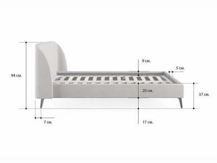 Кровать Сонум Rosa Микровелюр Терракотовый 120х200