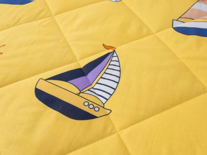 Комплект постельного белья Софи де Марко Кораблики (желтый) с одеялом 1,5-спальный