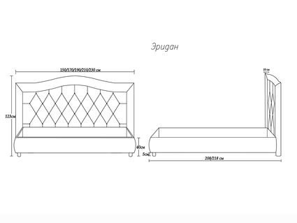 Кровать Димакс Эридан Сапфир с подъемным механизмом