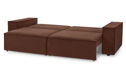 Диван Фиеста Мебель Софт 2 велюр Velutto 29 коричневый Длина 252 см