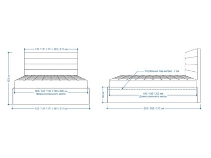 Кровать Lonax Кармела велюр Dolly-1 (с подъемным механизмом) 140х195