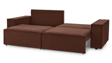 Диван Фиеста Мебель Софт 2 велюр Velutto 29 коричневый Длина 252 см