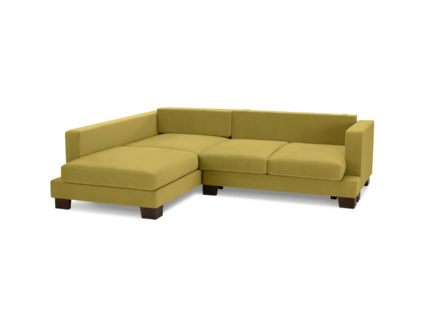 Диван Фиеста Мебель Дрезден угловой (малый) велюр Vivaldi 33 горчичный Длина 250 см