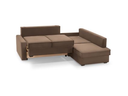 Диван Фиеста Мебель Колфилд угловой (малый) велюр Vivaldi 23 коричневый