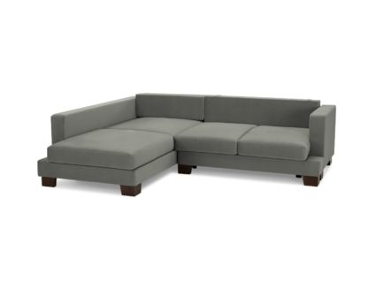 Диван Фиеста Мебель Дрезден угловой (малый) велюр Vivaldi 07 серый