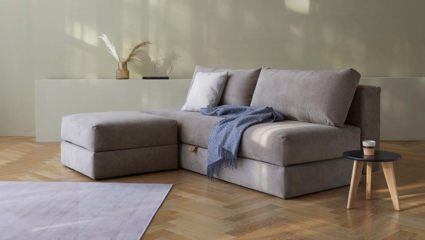 Диван Фиеста Мебель Джелонг Лайт с оттоманкой велюр Vivaldi 24 темно-коричневый