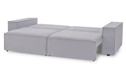 Диван Фиеста Мебель Софт 2 велюр Velutto 10 светло-серый Длина 252 см