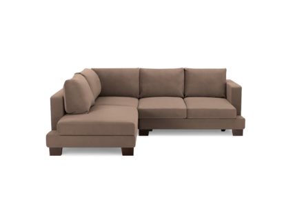 Диван Фиеста Мебель Дрезден угловой (малый) велюр Vivaldi 22 коричневый