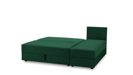 Диван Фиеста Мебель Джелонг Лайт с оттоманкой велюр Vivaldi 11 темно-зеленый