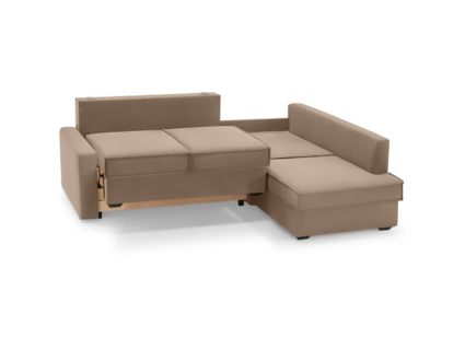 Диван Фиеста Мебель Колфилд угловой (малый) велюр Vivaldi 20 коричневый