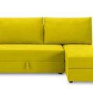 Диван Фиеста Мебель Джелонг Лайт с оттоманкой велюр Vivaldi 15 жёлтый